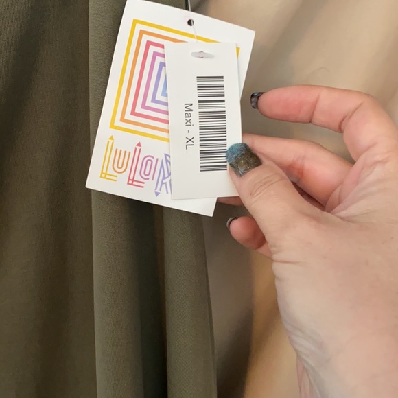 Lularoe Maxi NWT XL Army Green solid - Picture 3 of 3